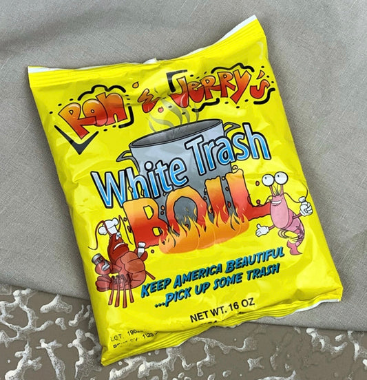 Ron and Jerry's White Trash Boil Cajun seafood boil seasoning, 1 lb bag