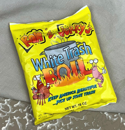 Ron and Jerry's White Trash Boil Cajun seafood boil seasoning, 1 lb bag
