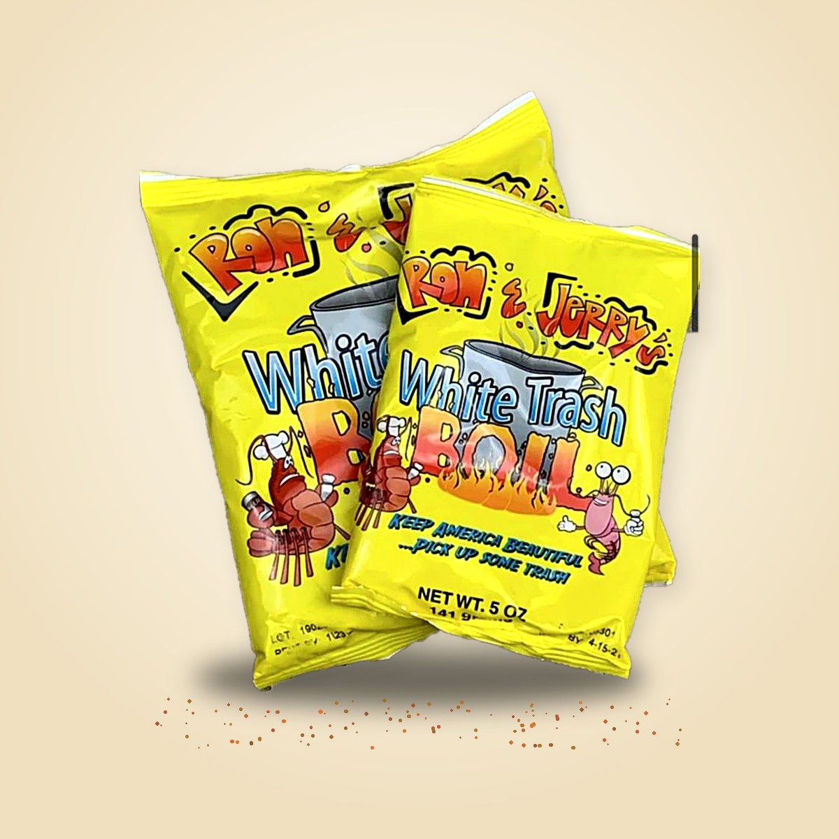 White Trash Boil Cajun seafood boil seasoning, 5 oz bag
